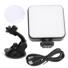 Videokonferenz-Beleuchtungsset mit dimmbaren LED-Lampen und LCD-Panel, 360-Grad-Drehbeleuchtungssystem mit universellen Blitzschuhhalterungen und
