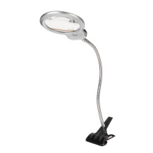 Adjustable Light Angle Multifunctional Use Portable Magnifying Lamp High-Quality Materials Clip-On Magnifying Lamp Flexible Neck Design Lighted