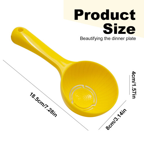 Yellow Rice Ball Spoon Plastic Non-Stick 5 Pcs 2