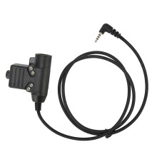 Adattatore tattico PTT (Push To Talk) per radio Kenwood, robusto e durevole, compatibile con doppio canale, trasmissione audio nitida, design con