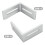 Aluminium-L-förmiger Eckwinkel, 2-Nut, 3-1/8" x 3-1/8" x 3