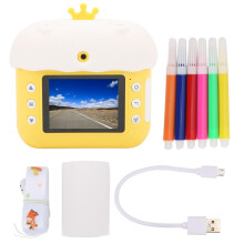 Mini Instant Print Camera Toy For Boys And Girls, 1080P Video Digital Camera With Thermal Paper Prints, Features2.4Inch Screen And Adjustable