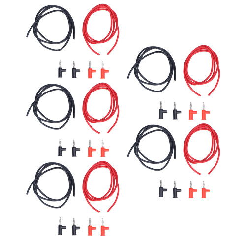 Flexible Silicone Cable Pure Copper Flexible Electrical Test Cable Stackable Banana Plug for School Physics Laboratories Durable and Wear-Resistant