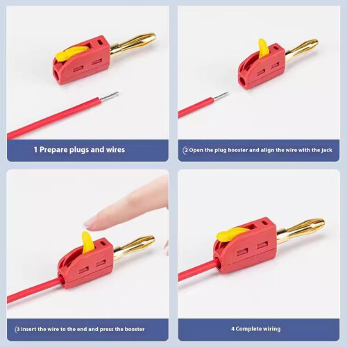 Conectores banana de 4 mm com terminais de conexão rápida de 32 A 2