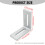 Aluminium-L-förmiger Eckwinkel, 2-Nut, 3-1/8" x 3-1/8" x 7