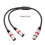 Adaptér XLR, rozdělovací kabel, samice-samec, Y kabel, 0,5 m 3
