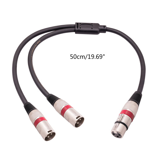 Adaptér XLR, rozdělovací kabel, samice-samec, Y kabel, 0,5 m 2