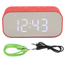 Adjustable Volume Alarm Clock With Wireless Bluetooth Speaker FM Radio Snooze Function And Small And Portable Design For Travelers
