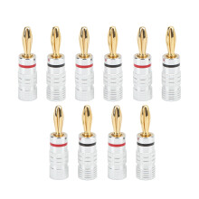 Connecteur audio plaqué or, connexion à double vis, test de sécurité par prise et traction, conception fermée, compatible avec les récepteurs