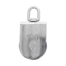 Polia giratória em aço inoxidável resistente à corrosão, com design resistente a impactos, rotação de 360 graus, resistente à água salgada e