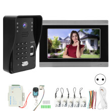 Dobbeltvejs intercom med håndfri intercom berøringsskærm video dørtelefon 7 tommer LCD-skærm kablet video dørtelefonsystem IR nattesyn