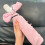 Guarda-chuva dobrável com abertura automática, proteção UV e strass rosa 4