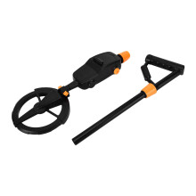 Detector de metais infantil com design ergonômico, fácil de usar, multifuncional e com visor LCD, que promove atividades educativas em família.