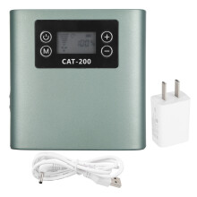 Akvariebobler med USB-opladning, litiumbatteri-backupluftpumpe til fiskeakvarier op til 200 liter, AC/DC automatisk afbryder, hviskende stille drift