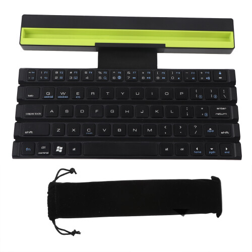 Portable Lightweight Keyboard With Wide Compatibility Auto Sleep Function Foldable Rechargeable Bluetooth Keyboard Silent Typing Experience Multi