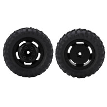 Kunststof velgen met rubberen banden voor RC-trucks. Duurzame constructie, eenvoudig te monteren, antislip en goede grip voor Axial SCX24 1/24