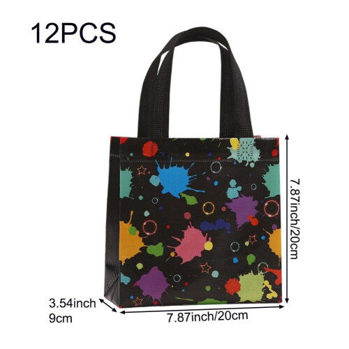 Sachets cadeaux néon non tissés, 12 pièces 2