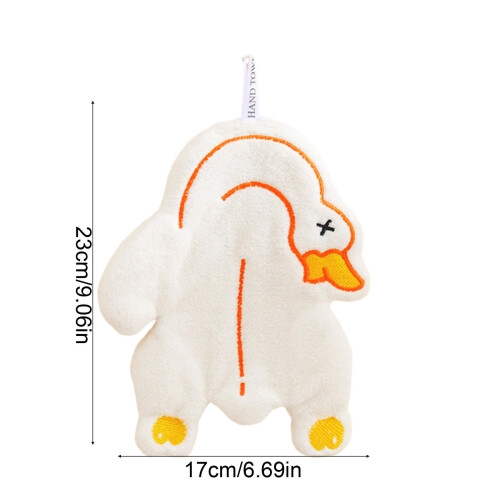 Πετσέτα κουζίνας Goose & Duck – Κοραλί φλις, 9x6,7 ίντσες 2