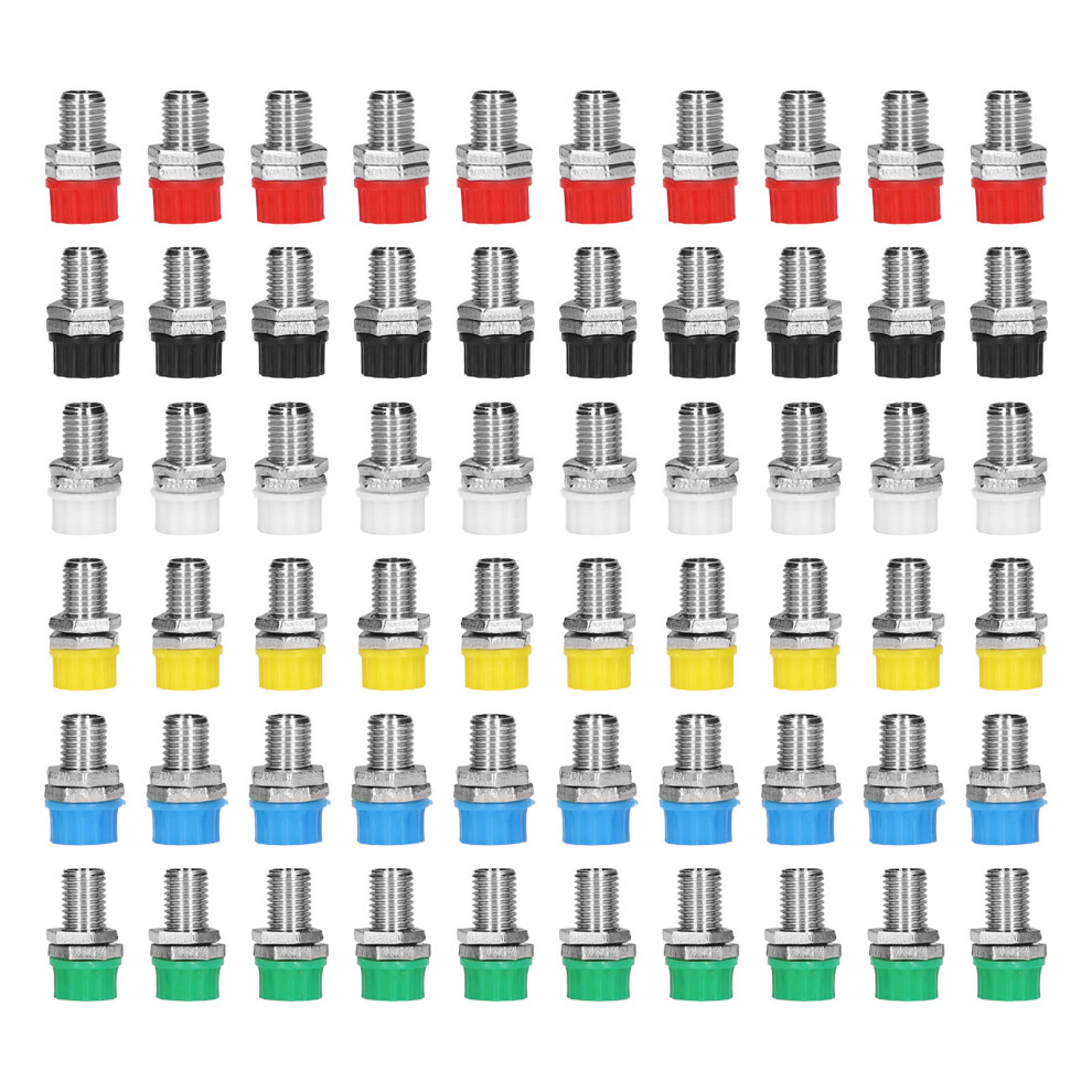 Durable Materials Binding Post Connector For4mm Banana Plugs Corrosion Resistant Electrical Conductivity Color Coded Terminals Panel Mount High 9049227842681