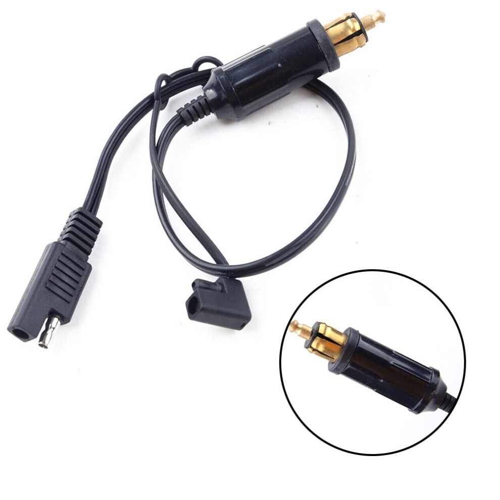 For Bmw Motorcycle Din Hella Powerlet Plug To Sae Adapter Connector Cable Black 9181073448041