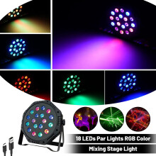 36-LED RGB PAR Can Wash Light with DMX, Sound Activation, Daisy Chain, Dual Bracket – Compatible with DJ/Club Lighting