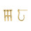 18K Gold Plated Heart Stud Earrings 1