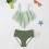 Maillot de bain deux pièces pour filles, séchage rapide, taille unique 5