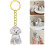 Pet Memorial Keychain with Clear Hair/Ashes Display Case 2