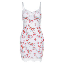 Babydoll con spacco laterale per donna, camicia da notte sexy in pizzo con scollo a V, elasticizzata, leggera, con spalline regolabili, design alla