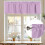 Cortina de varão translúcida roxa sólida, 54x18 polegadas, com bolso para varão, compatível com janelas padrão – 1 painel 7