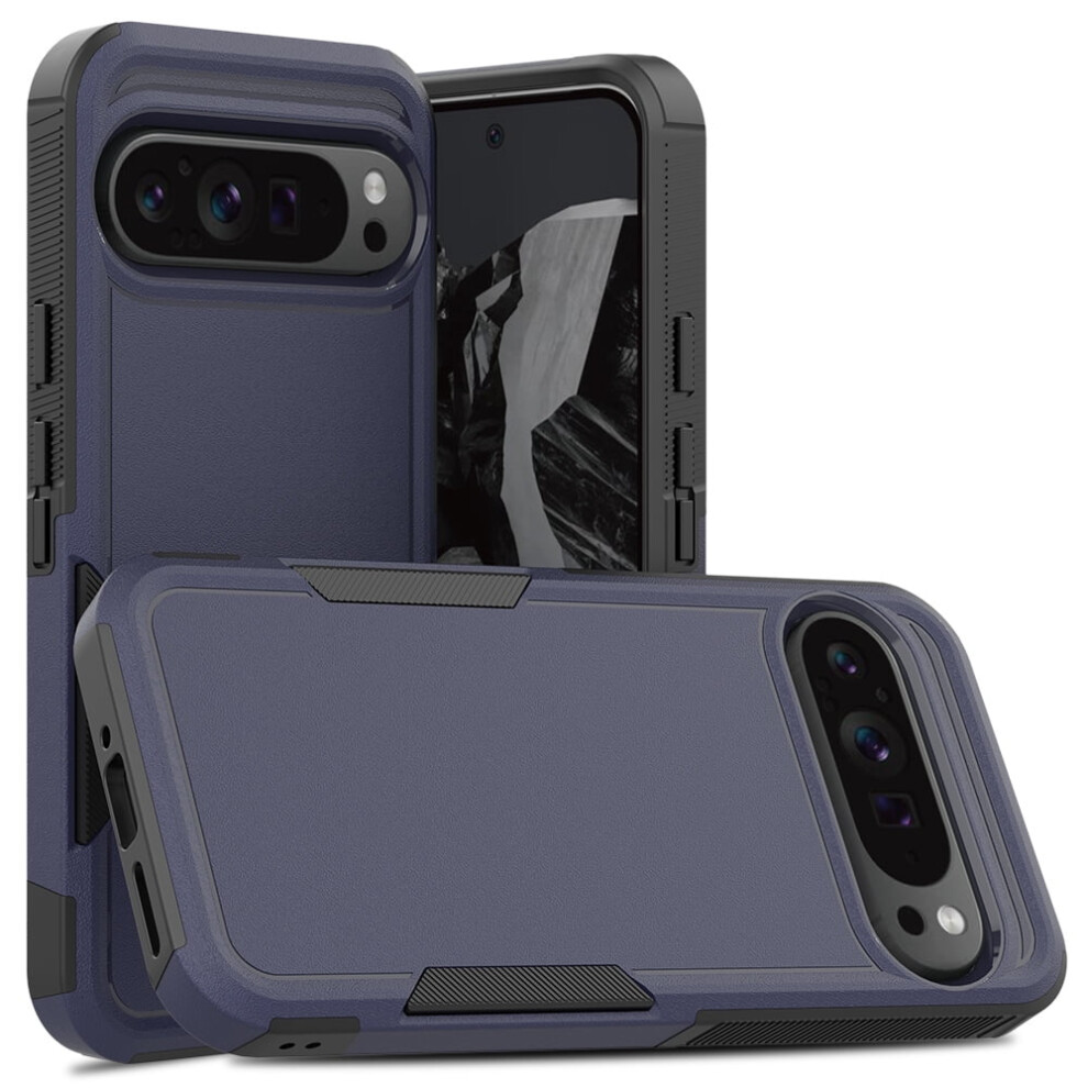 Defender Case For Google Pixel 9 Pro Xl 6.8'' Heavy Duty 1 In 1 Design Rugged Full Body Dustproof Shockproof Bumper Non-Slip Protective Cover, Blue 9558633041569