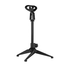 Mini Desktop Microphone Stand Bracket Tripod Portable Foldable with Adjustable Microphone Holder