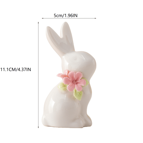 Ceramic Ornaments Home Decor White Pair 1