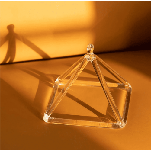8 inch Crystal Singing Bowl Triangle Transparent Singing Pyramid