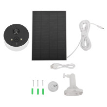 Verstelbare beugel voor zonnepaneel voor buitencamera's, universele interface, zeer efficiënt, waterdicht zonnepaneel met continue stroomvoorziening.