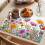 Frühlingshafte Tischsets mit Aquarell-Blumenmuster, 12 Stück 3