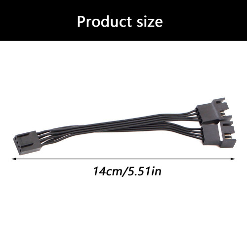 Splitterkabel voor computerkastventilator, 4-pins, 2-weg 2