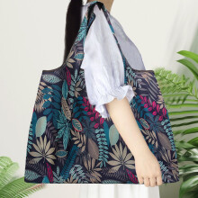 Large Capacity Folding Shopping Bag Polyester Cloth Folding Bag Portable Handheld Storage Bag, 58x40cm