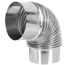 1-Pack Elbow Chimney Flue for Indoor Gas Piping Ventilation, 12x12x5 cm Vent Pipe Connector