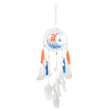 Dream Catcher With Glass Crystal Feather Pendant Ornament Ethical Conditions Handmade Bohemian Decor Natural Feather Wall Hanging Atmospheric Night