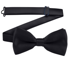 Bow Ties Solid Color Adjustable Bow Tie Collection for Kids and Boys Black Free Size