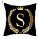 Decorative Pillow Case Skin-Friendly Washable Black Gold 1