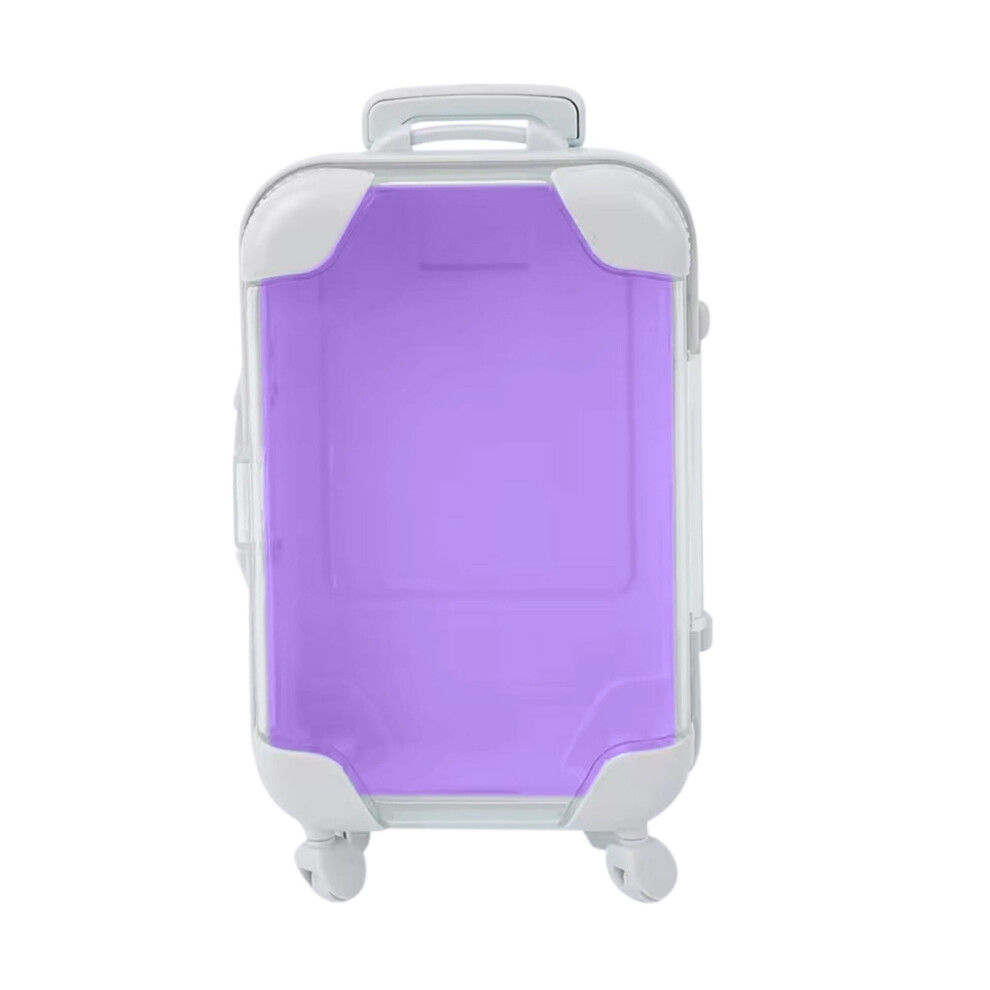 Purple Plastic Mini Suitcase Makeup Case with Lash Containers & Organizer â Compatible with Travel & Candy Storage
