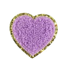 Xoxingysm Love Embroidered Patch with Gold Glitter Edge, Mix-Color Hearts Badge for Hats, Jackets, Shirts, Vests, Shoes, Jeans – 1pc