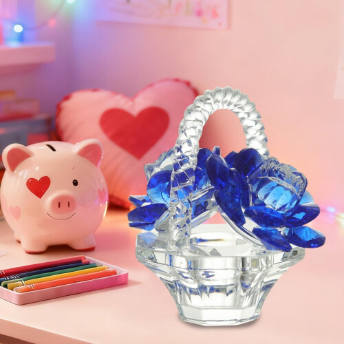 Crystal Flower Basket Ornament for Valentine's Day 2