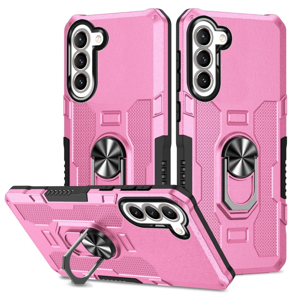 Rugged Defender Case For Samsung Galaxy S21 (6.2") Â Ring Holder, Kickstand, Anti-Fingerprint, Non-Slip, Anti-Drop | Compatible With Samsung Pink 9558633043266