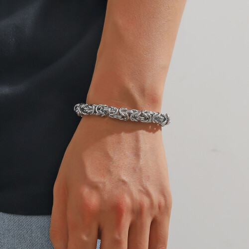 Byzantinsk armbånd i rustfrit stål – 19/21/23 cm