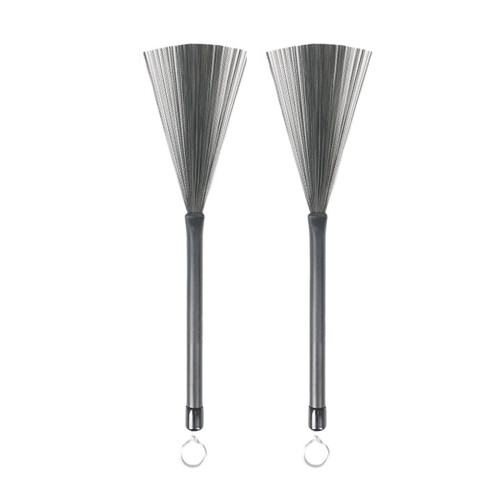 1Pair Drum Wire Brushes Retractable Drum Wire Drum Brush with Comfortable Handles Drum Accessory