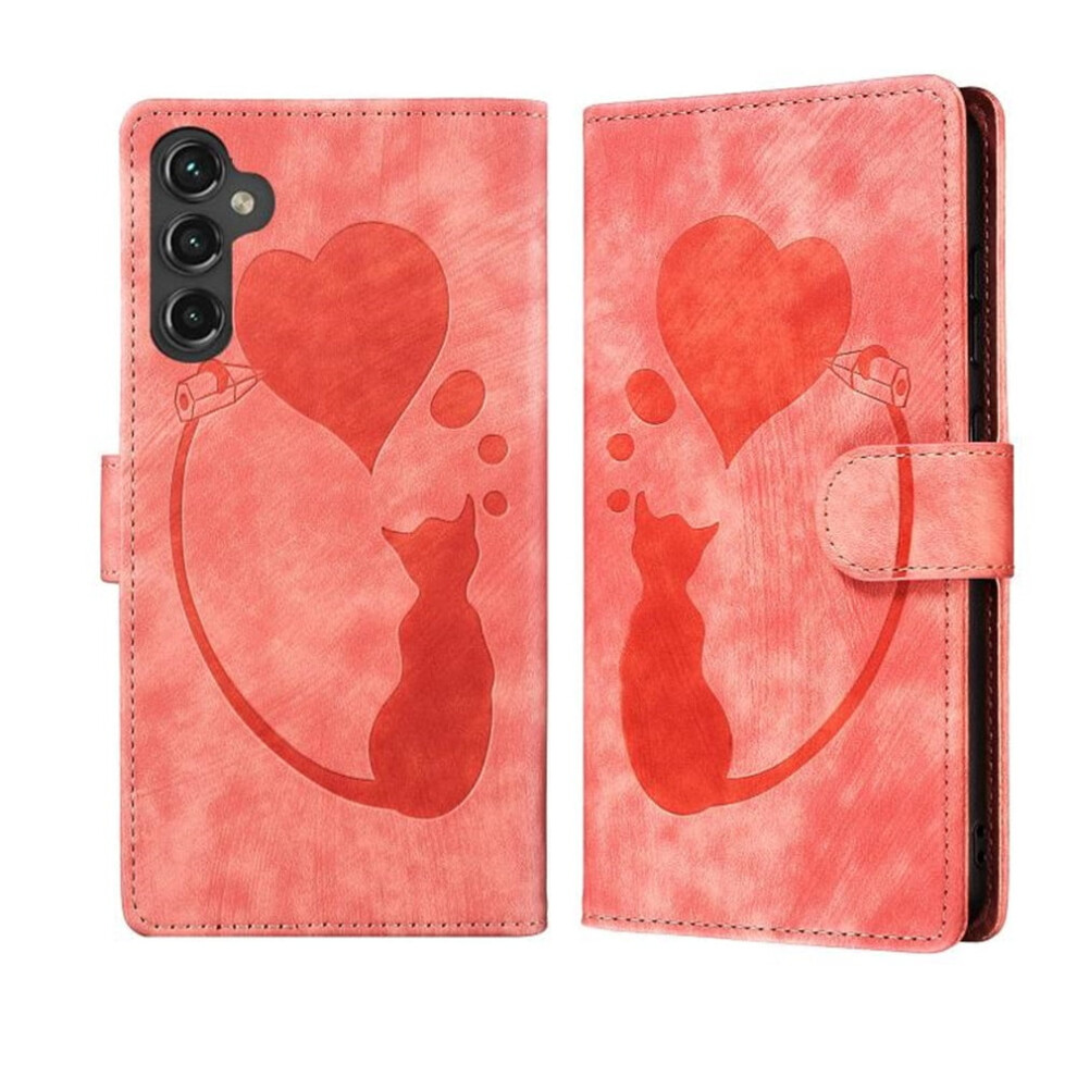 Pu Leather Flip Wallet Case With Magnetic Closure & Card Slots, Compatible With Samsung Galaxy S25 Fe 5G 6.7" Orange 9558633042436