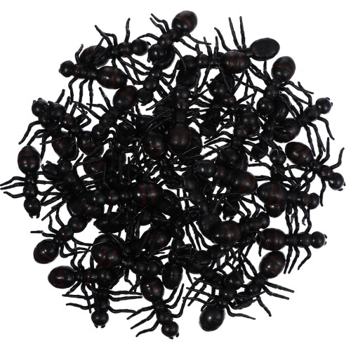 50Pack Simulation Ants Model Black Realistic Insect Decorations for April Fools Day